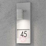 Piękne oświetlenie nr domu Modena 7655 szare