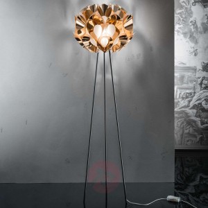 FLORA - designerska lampa stojąca, miedziana