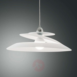 Lampa wisząca Aragon z białym szklanym kloszem