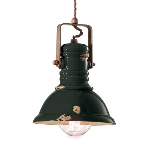 Lampa wisząca C1691, design industrialny, czarna