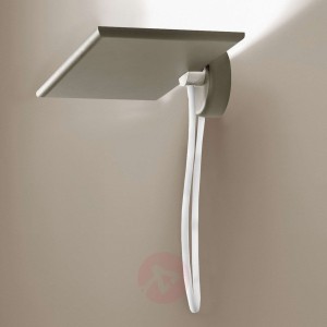 Szara lampa LED oświetlająca ścianę GiuUp