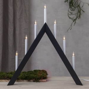 Świecznik Arrow, szpiczasty, 7-punktowy, czarny