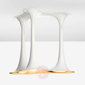 Nadzwyczajna lampa sufitowa Nafir 3 białe złoto