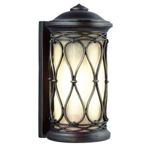 Brąz – lampa ścienna Wellfleet, zewnętrzna