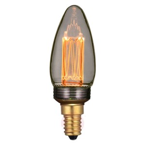 Żarówka świeca LED E14 2W filament, smoke