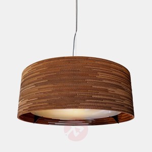 Lampa wisząca Drum z kartonu z recyclingu 92  cm