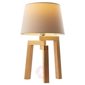 Lampa stołowa Montana z trzema nogami, jasny dąb