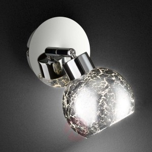 Fara - lampa ścienna z kulistym kloszem szklanym