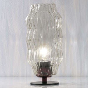 Lampa stołowa Origami, przeźroczysta
