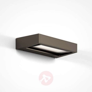 Smukły kinkiet zewnętrzny LED Gap X, brązowy