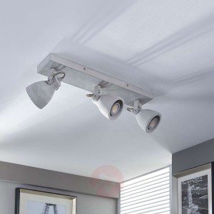 Betonowa lampa sufitowa KADIGA, 3-punktowa