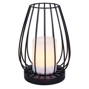 Lampa solarna LED Hannika, migoczący bursztyn