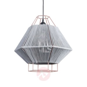 Lampa wisząca Legato ze sznurkiem, szara