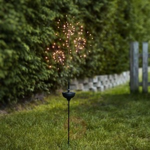 Lampa solarna LED Firework, grot ziemny 3-pkt.