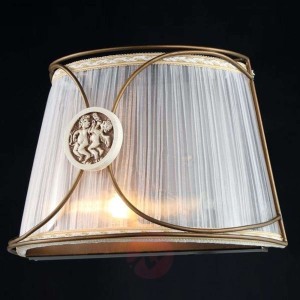 Letizia - lampa ścienna z organzy z aniołkiem