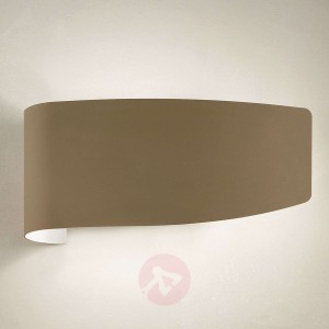 Lampa ścienna Virgola, design deko, brunatna