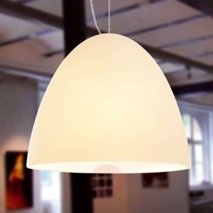BELL 1-punktowa lampa wisząca piaskowa 30 cm