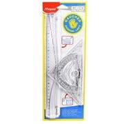 Maped - Zestaw geometryczny dla osób leworęcznych linijka ... ekierka 45'/21 cm, kątomierz 180'/12 cm