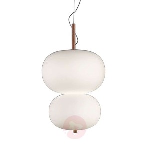 Grok iLargi lampa wisząca, wysokość 67 cm, jesion