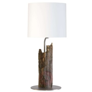 Z drewnianą stopą – lampa stołowa Dawny Dżentelmen