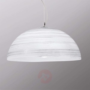 Ręcznie zdobiona lampa wisząca MODESTO, biała