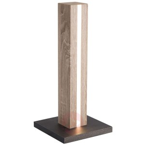 Lampa stojąca LED Self, jasny dąb