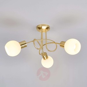 Lampa sufitowa LED ELAINA, mosiężna, 3-pkt.