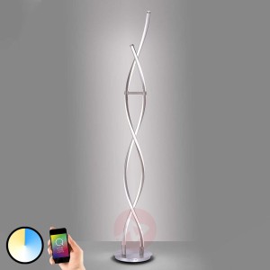 Inteligentna lampa stojąca LED Q-Malina z pilotem