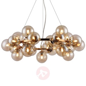 Okrągła lampa wisząca Dallas, złota