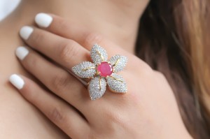 Zircons Lilly Ring - Pierścionek