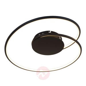 Lindby Joline lampa sufitowa LED, czarna 45 cm