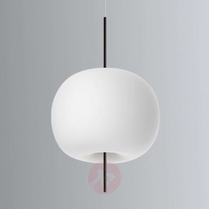 Okrągła designerska lampa wisząca LED Kushi, 33 cm