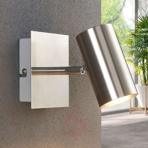 Spot ścienny i sufitowy LED Iluk w kolorze niklu