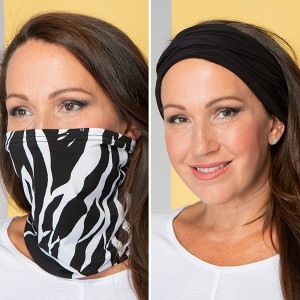 3-in-1 Print and Plain Snood - Pack of 2