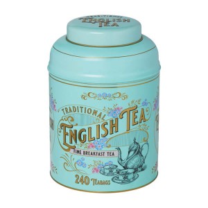 New English Teas Vintage Victorian 240 English Breakfast Teabag Tin