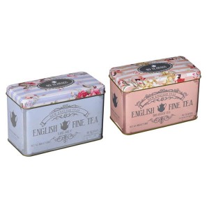 New English Teas Vintage Floral Bundle - 40 x Breakfast Teabags Tin and 40 x Earl Grey Teabags Tin