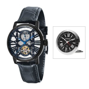 Thomas Earnshaw Gent's Westminster Automatic Watch With Genuine Leather Strap and Free Travel Clock