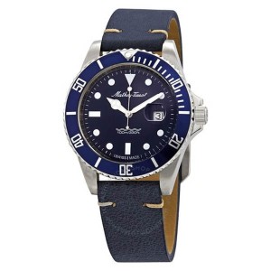 Mathey Tissot Swiss Rolly Quartz Watch on Genuine Leather Strap