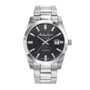 Mathey Tissot Swiss Automatic Stainless Steel Wave Watch with Stainless Steel Bracelet
