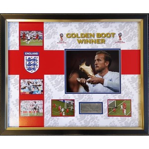 Harry Kane Framed W.Cup Golden Boot Winner Frames Photo Montage  - Signed