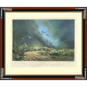 Typhoon Rocket Framed Celebration Art Print Signed by Artist and 9 Hero Pilots