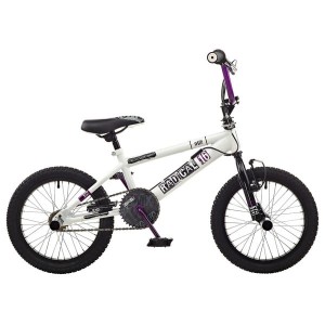 Rooster Radical Single Speed BMX, 16in Wheel, White/Black