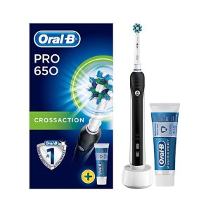 Oral-B Pro 650 Cross Action Electric Toothbrush Rechargeable Powered by Braun