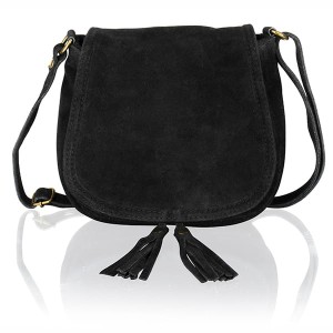 Woodland Leather Suede Saddle Bag