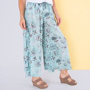 Sugar Crisp Print Wide Leg Trouser