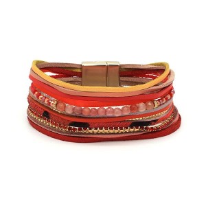 Boho Betty Tuko Leather Magnet Bracelet