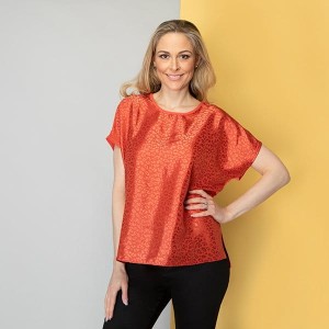 Styled By Print Satin Tee