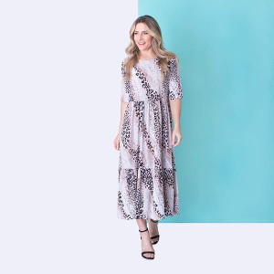 Nicole Print Frill Hem Dress