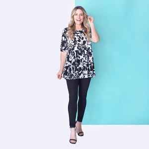 Nicole Print Frill Hem Top