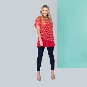 Nicole Spot Chiffon Layered Top